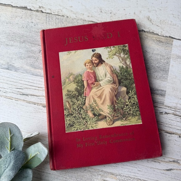 Antique 'Jesus and I' First Holy Communion Book (1939) Bible Stories Book